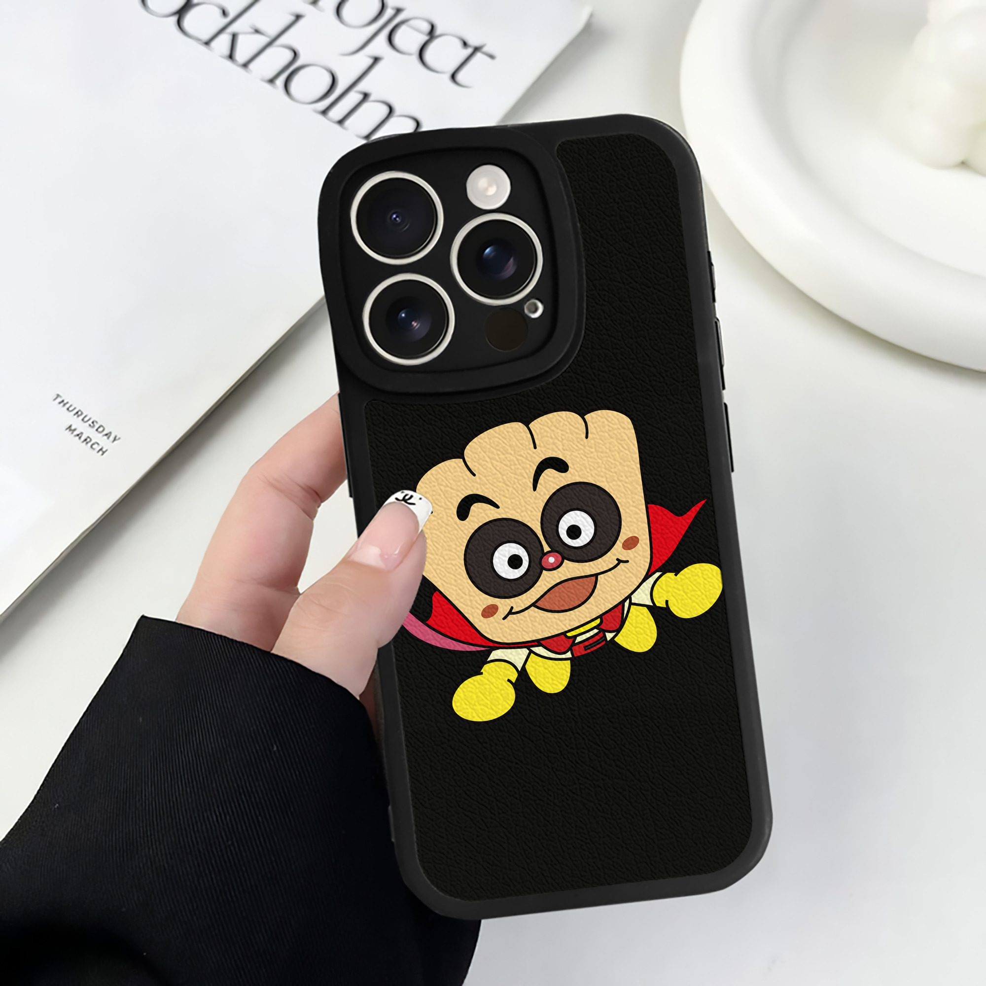 （画像用） アンパンマン Anpanman 【iPhone 16シリーズ対応】シリコンスマホケース（レザー調） 材質：シリコン